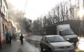 Вчера днем в Соломбале загорелся рейсовый автобус седьмого маршрута (видео)