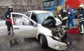 Три человека пострадали при столкновении «ГАЗели» и легковушки на улице Дачная в Архангельске