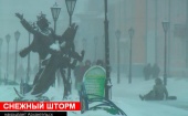 Непогода - Снежный шторм накрывает Архангельск (видео)