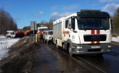 Из-за ДТП в Малых Корелах с участием бензовоза, было прервано движение на трассе Архангельск-Пинега