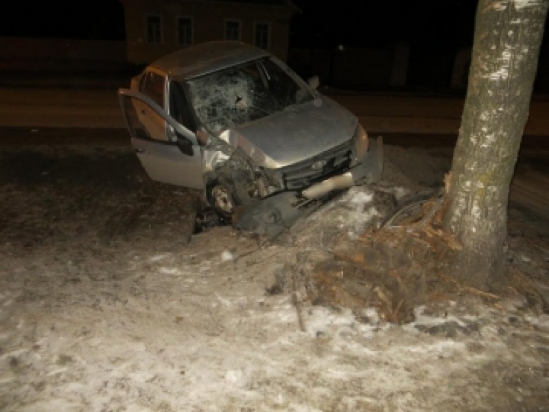 В Архангельской области водитель влетел в дерево. Четыре человека пострадали