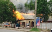 Крупный пожар уничтожил штаб воинской части 92485 в Северодвинске