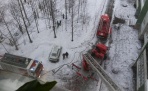 Пожар на улице Дачной в Архангельске