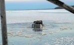Трое рыбаков провалились под лед в Сухом море , рядом с островом Мудьюг