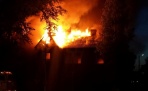 Крупный пожар на улице Гвардейской в Архангельске