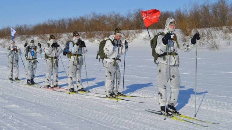 «Оленный батальон» прошёл дорогой участников войны из НАО в Архангельск 